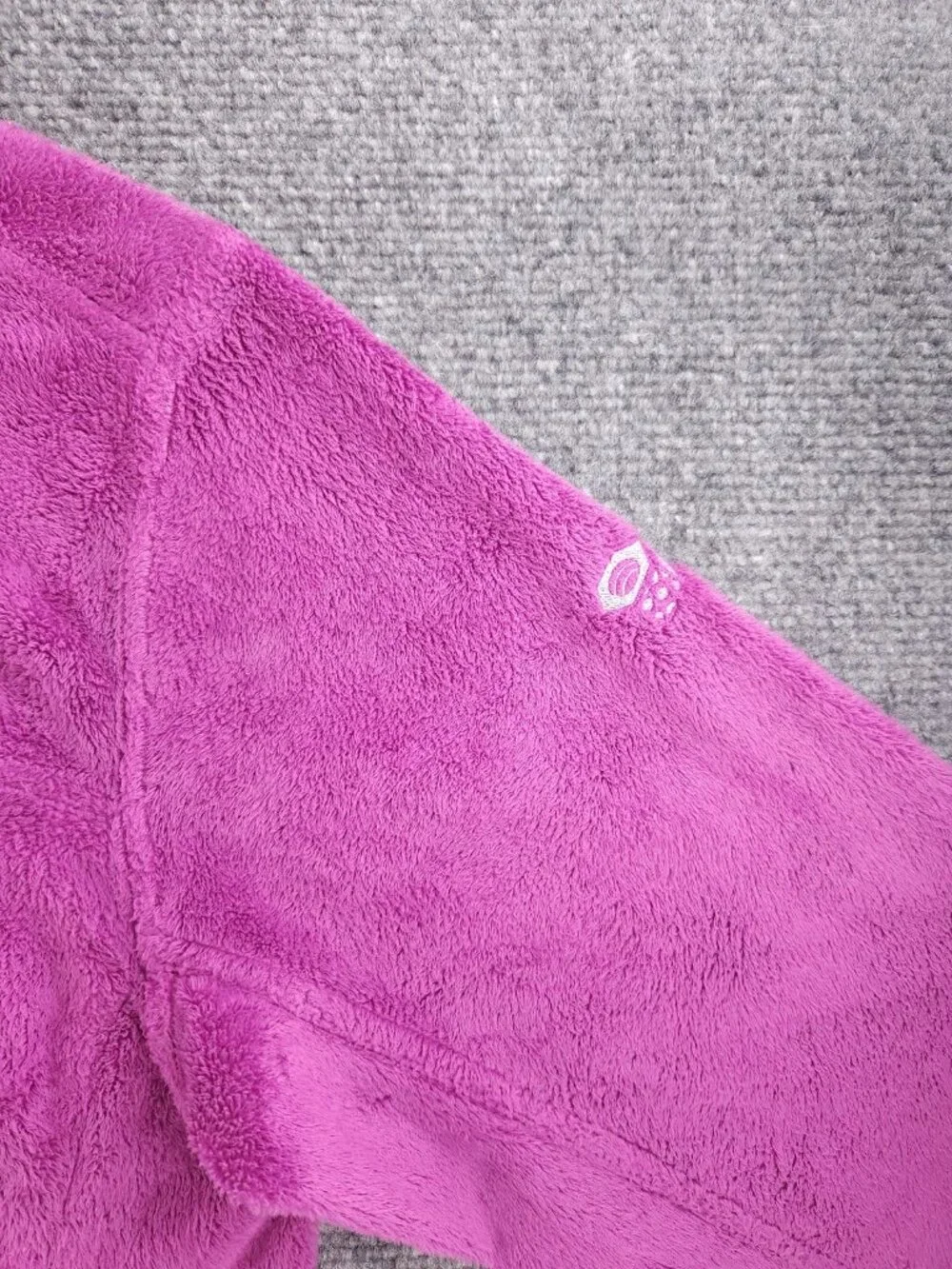 Mountain Hardwear Fleece Purple Jacket Woman Polyester Logo Medium Solid Hiking